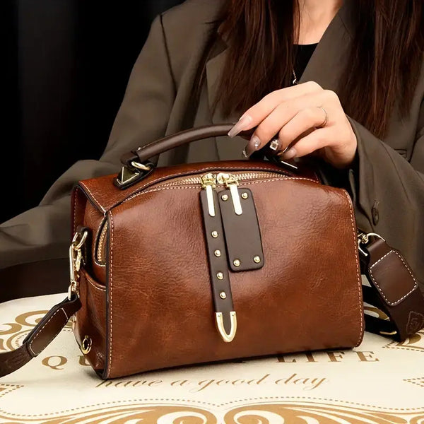 leather crossbody bag brown