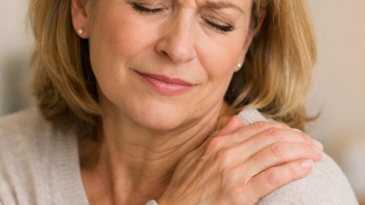 woman shoulder pain